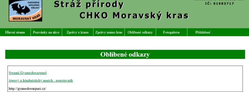 Stráž CHKO Moravský kras.