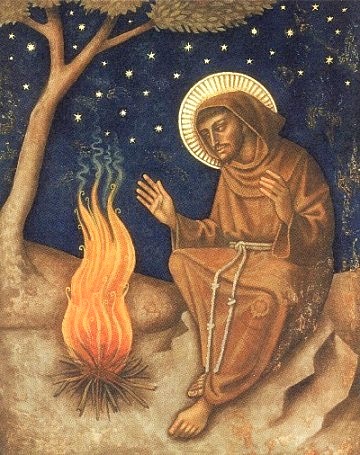 svatý František z Assisi s ohnìm.