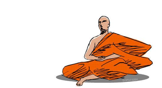 Mnich v oran�ov�m rouchu gif.