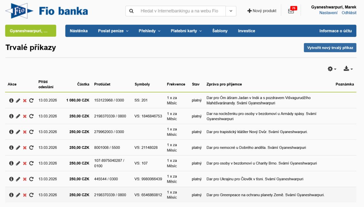 Mé dary - Swami Gyaneshwarpuri 2026